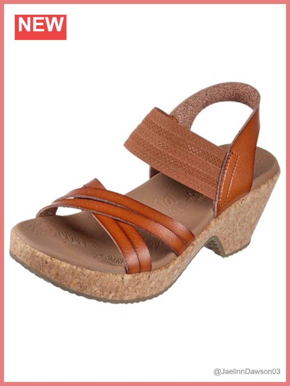 Women's Skechers Brystol Wedge Sandals with Luxe Foam Footbed and 3-Inch Heel